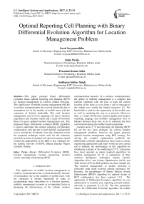 Optimal Reporting Cell Planning with Binary Differential Evolution Algorithm for Location Management Problem