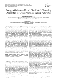 Energy-efficient and Load Distributed Clustering Algorithm for Dense Wireless Sensor Networks