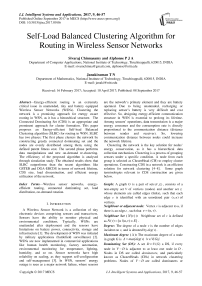 Self-Load Balanced Clustering Algorithm for Routing in Wireless Sensor Networks
