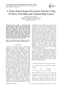 A Chaos-based Image Encryption Scheme Using 3D Skew Tent Map and Coupled Map Lattice
