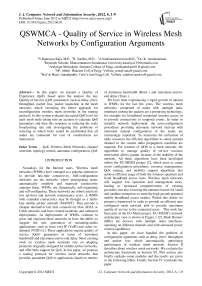 QSWMCA - Quality of Service in Wireless Mesh Networks by Configuration Arguments