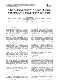 Adaptive Steganography: A survey of Recent Statistical Aware Steganography Techniques