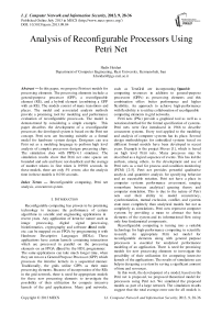 Analysis of Reconfigurable Processors Using Petri Net