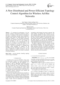 A New Distributed and Power-Efficient Topology Control Algorithm for Wireless Ad-Hoc Networks