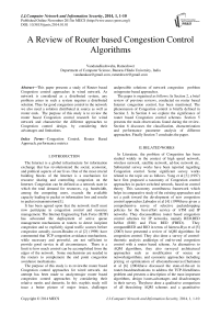 A Review of Router based Congestion Control Algorithms