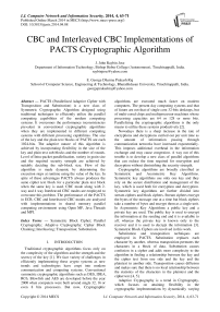 CBC and Interleaved CBC Implementations of PACTS Cryptographic Algorithm
