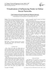 Visualization of Influencing Nodes in Online Social Networks