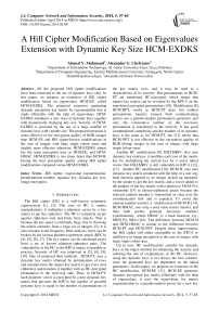 A Hill Cipher Modification Based on Eigenvalues Extension with Dynamic Key Size HCM-EXDKS