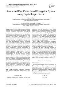 Secure and Fast Chaos based Encryption System using Digital Logic Circuit
