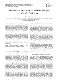 Handover Analysis for Yaw-Shifted High-Altitude Platforms