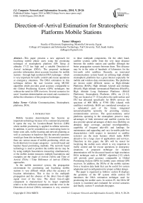 Direction-of-Arrival Estimation for Stratospheric Platforms Mobile Stations