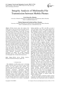 Integrity Analysis of Multimedia File Transmission between Mobile Phones