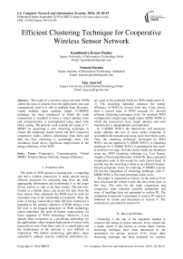 Efficient Clustering Technique for Cooperative Wireless Sensor Network