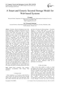 A Smart and Generic Secured Storage Model for Web based Systems