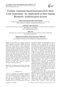 Cellular Automata based Encrypted ECG-hash Code Generation: An Application in Inter human Biometric Authentication System