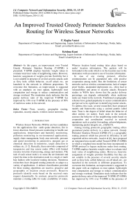 An Improved Trusted Greedy Perimeter Stateless Routing for Wireless Sensor Networks