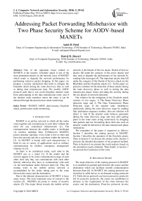 Addressing Packet Forwarding Misbehavior with Two Phase Security Scheme for AODV-based MANETs