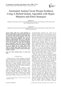 Automated Analog Circuit Design Synthesis Using A Hybrid Genetic Algorithm with Hyper-Mutation and Elitist Strategies