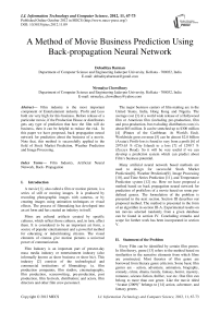 A Method of Movie Business Prediction Using Back-propagation Neural Network