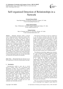 Self-organized Detection of Relationships in a Network