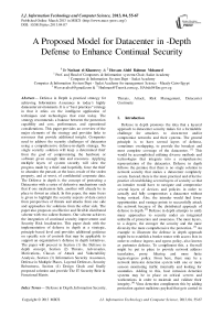 A Proposed Model for Datacenter in -Depth Defense to Enhance Continual Security