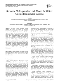 Semantic Multi-granular Lock model for Object Oriented Distributed Systems