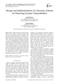 Design and Implementation of a Security Scheme for Detecting System Vulnerabilities