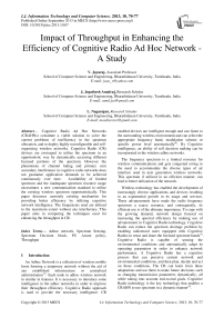 Impact of Throughput in Enhancing the Efficiency of Cognitive Radio Ad Hoc Network - A Study
