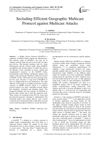 Secluding Efficient Geographic Multicast Protocol against Multicast Attacks