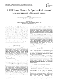 A PDE based Method for Speckle Reduction of Log-compressed Ultrasound Image