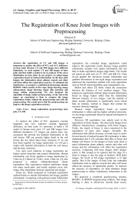 The Registration of Knee Joint Images with Preprocessing