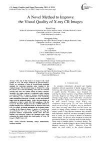 A Novel Method to Improve the Visual Quality of X-ray CR Images