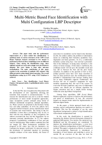 Multi-Metric Based Face Identification with Multi Configuration LBP Descriptor