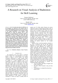 A Research on Visual Analysis of Badminton for Skill Learning