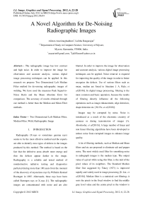 A Novel Algorithm for De-Noising Radiographic Images