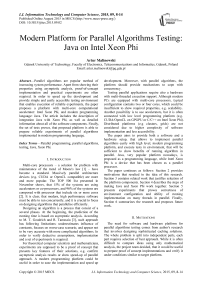 Modern Platform for Parallel Algorithms Testing: Java on Intel Xeon Phi