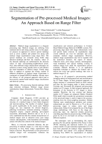 Segmentation of Pre-processed Medical Images: An Approach Based on Range Filter