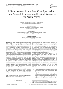 A Semi-Automatic and Low Cost Approach to Build Scalable Lemma-based Lexical Resources for Arabic Verbs