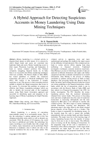 A Hybrid Approach for Detecting Suspicious Accounts in Money Laundering Using Data Mining Techniques