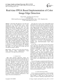 Real-time FPGA Based Implementation of Color Image Edge Detection