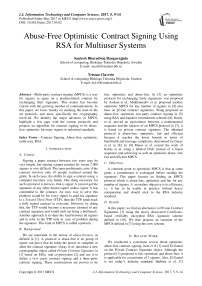 Abuse-Free Optimistic Contract Signing Using RSA for Multiuser Systems