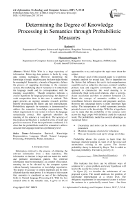 Determining the Degree of Knowledge Processing in Semantics through Probabilistic Measures