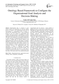 Ontology Based Framework to Configure the Organizational Goal Analysis and Decision-Making