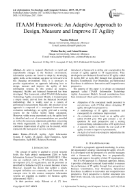 ITAAM Framework: An Adaptive Approach to Design, Measure and Improve IT Agility