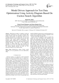 Model Driven Approach for Test Data Optimization Using Activity Diagram Based On Cuckoo Search Algorithm