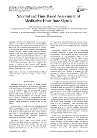 Spectral and Time Based Assessment of Meditative Heart Rate Signals