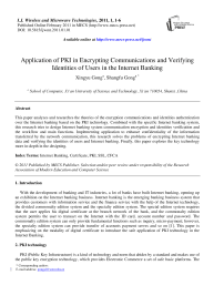 Application of PKI in Encrypting Communications and Verifying Identities of Users in the Internet Banking