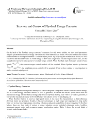 Structure and Control of Flywheel Energy Converter