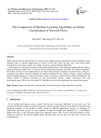 The Comparison of Machine Learning Algorithms on Online Classification of Network Flows