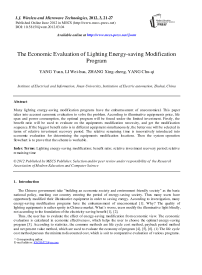 The Economic Evaluation of Lighting Energy-saving Modification Program
